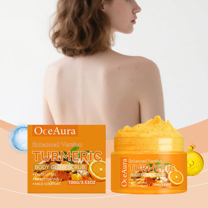 🔥OceAuraTM Enhanced Turmeric Body Glow Scrub🎁 - Natural Exfoliating & Skin Brightening for Dark Spots, Acne, and Smooth Skin-BP