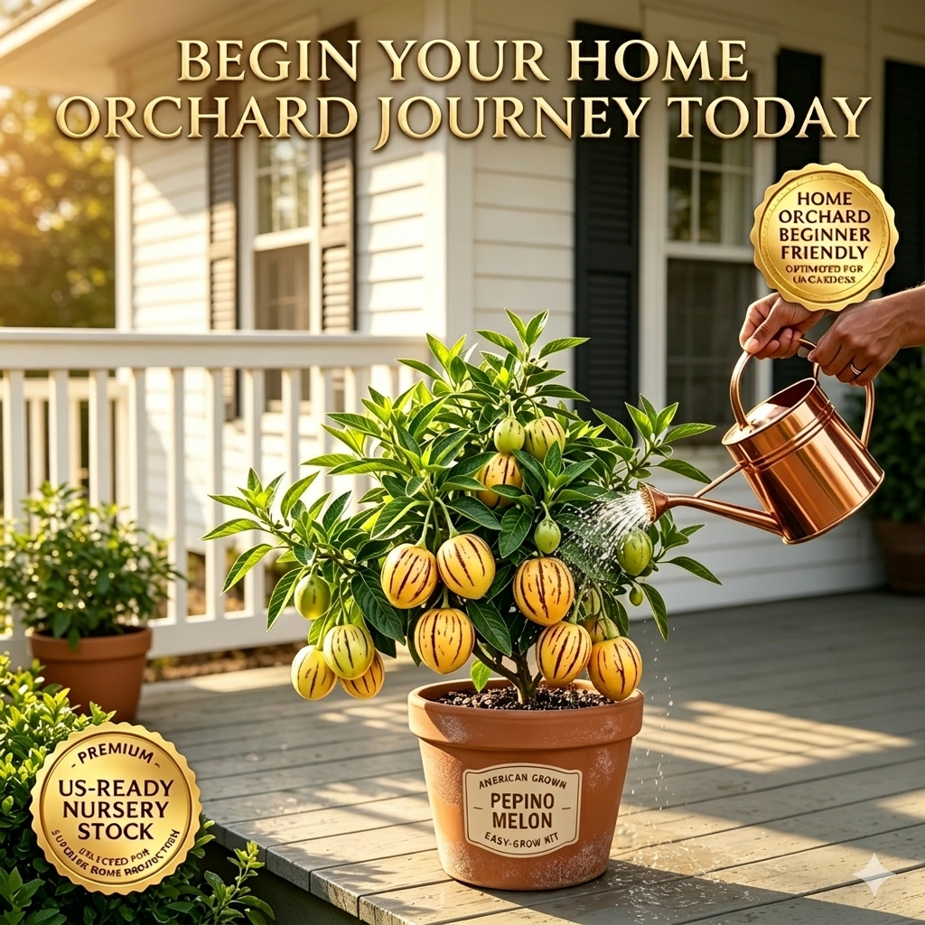 🌱Exotic Pepino Melon Collection: 🌿The Sweet Fusion of Pear & Honeydew | Premium High-Yield Variety for Home Gardens-BP