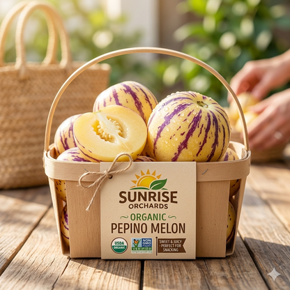 🌱Exotic Pepino Melon Collection: 🌿The Sweet Fusion of Pear & Honeydew | Premium High-Yield Variety for Home Gardens-BP
