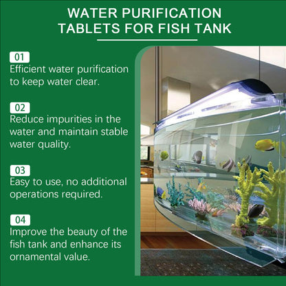 🌊 Water Clarifier Purification Tablets — Clears Cloudy, Green & Murky Water Fast | Safe for Fish Tanks, Ponds & Aquariums | Non-Toxic & Long-Lasting Formula 💧-&F