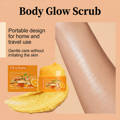 🔥OceAuraTM Enhanced Turmeric Body Glow Scrub🎁 - Natural Exfoliating & Skin Brightening for Dark Spots, Acne, and Smooth Skin-BP