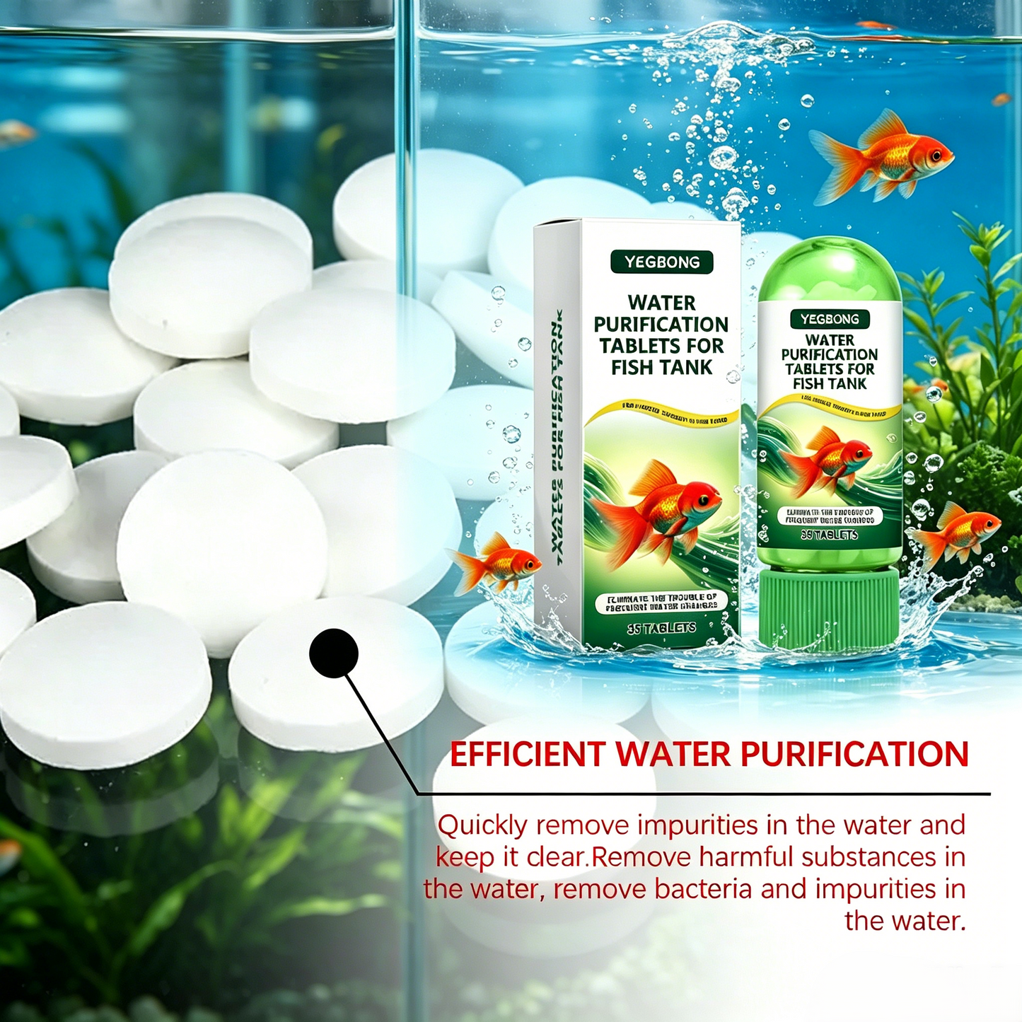 🐠 Cloudy Water? YEGBONG Tablets Make It Crystal Clear, Fast! 💦-EQ