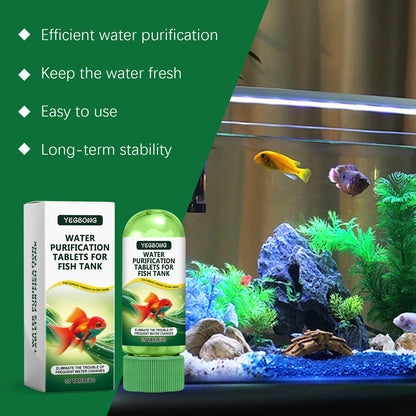 🏆Crystal Clear Aquarium Water Clarifier Tablets🐟 - Professional Fish Tank Cleaner for Cloudy Water, Odor Removal & Algae Control - Fish & Plant Safe🎁-LP