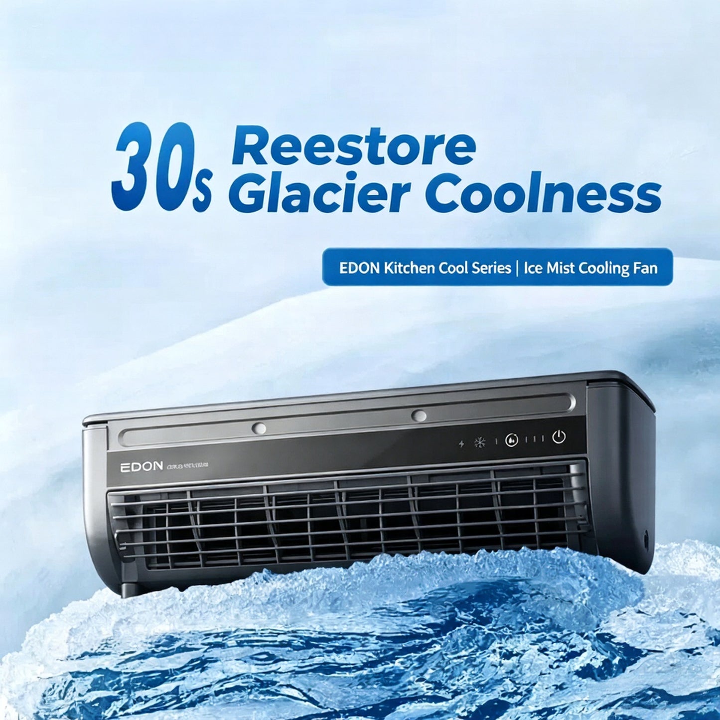 ❄️ Ice Mist Cooling Fan Wall-Mounted Mini Air Conditioner | No Drill, Powerful Airflow 💨-FO