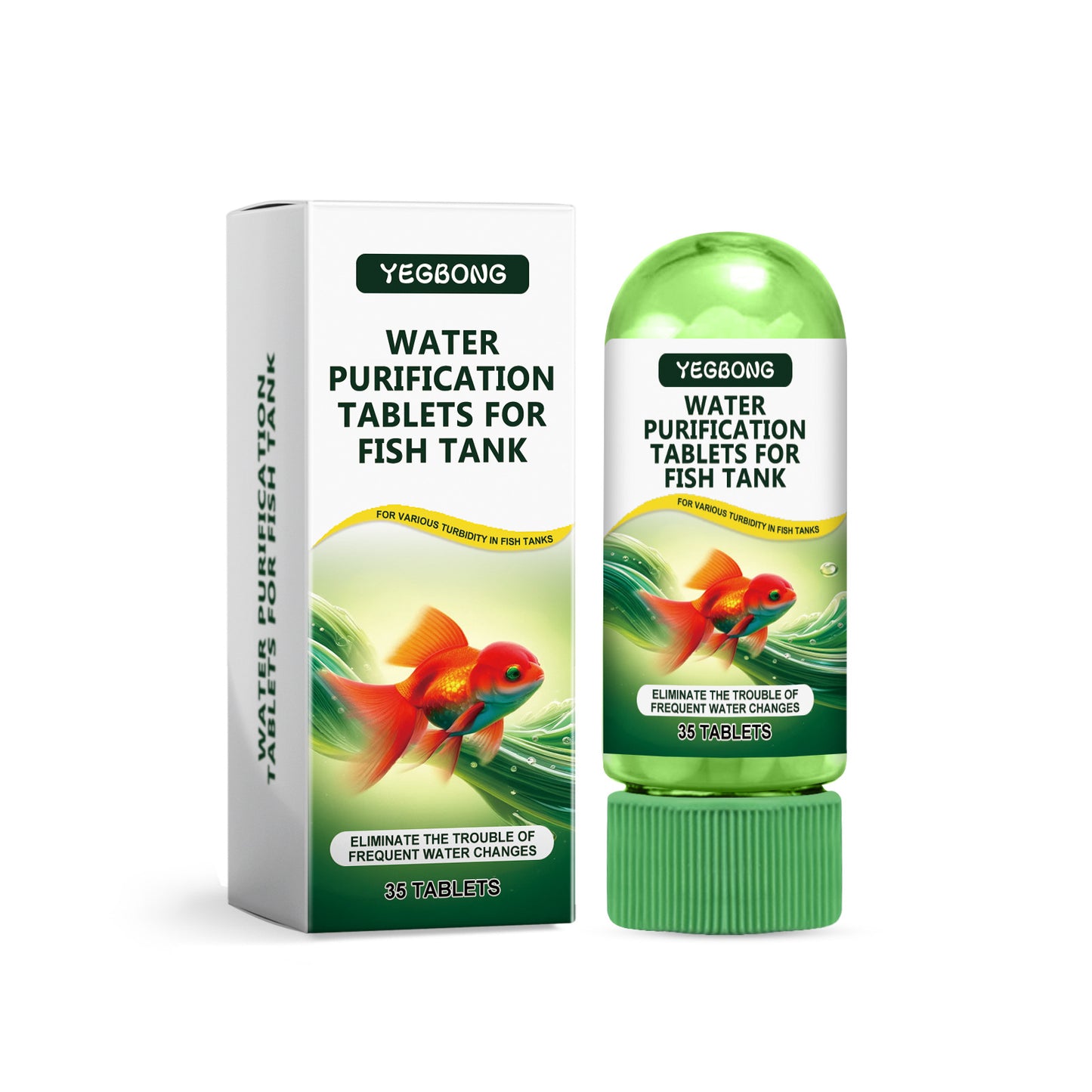 💧YEGBONG Water Purification Tablets - 🏆Rapid Clarity for Fish Tanks, Crystal Clear Water in Minutes💦-BP