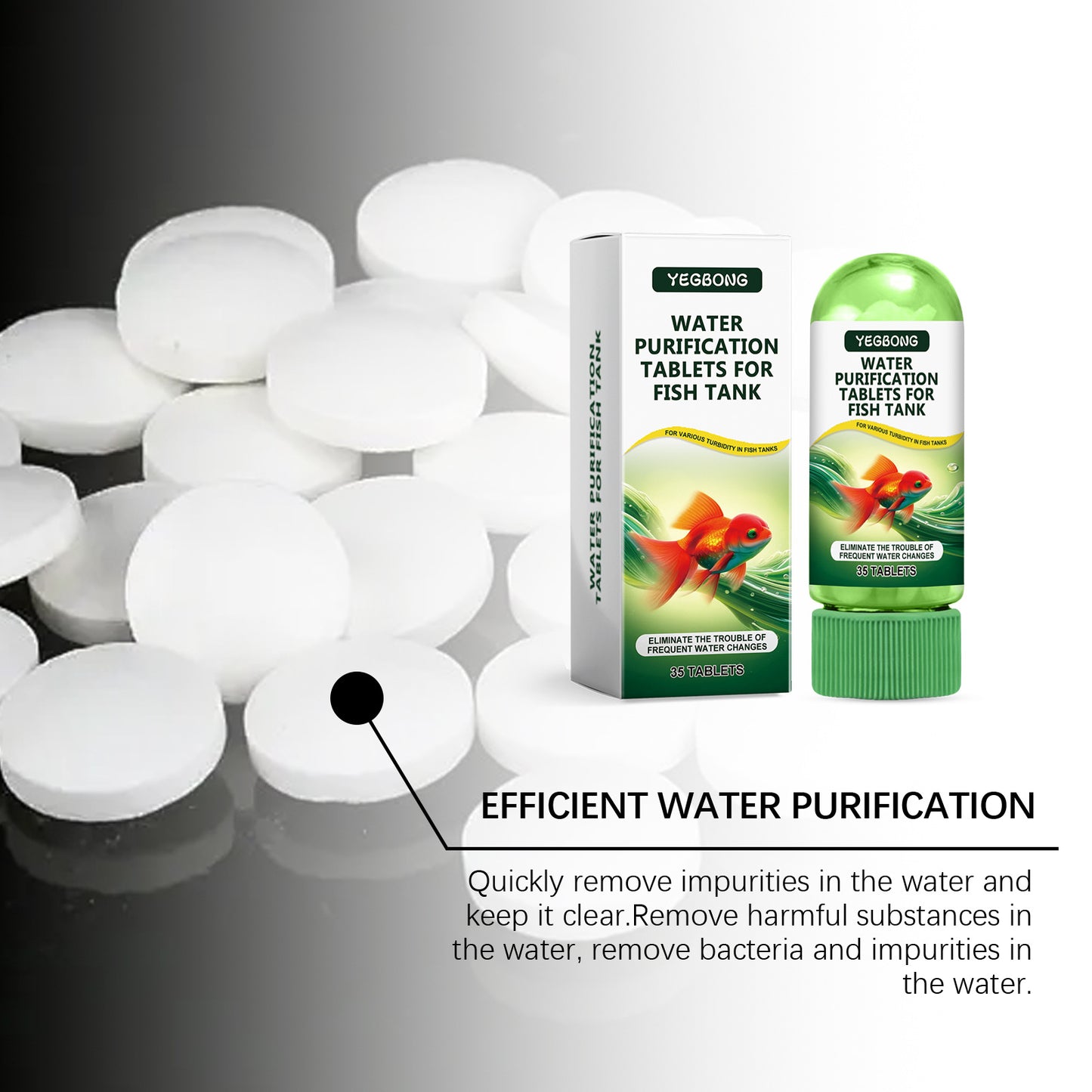 🏆Crystal Clear Aquarium Water Clarifier Tablets🐟 - Professional Fish Tank Cleaner for Cloudy Water, Odor Removal & Algae Control - Fish & Plant Safe🎁-LP