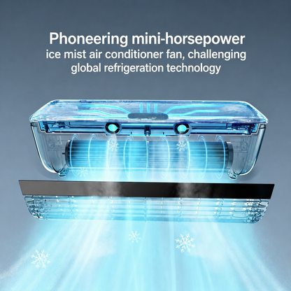 ❄️ Ice Mist Cooling Fan Wall-Mounted Mini Air Conditioner | No Drill, Powerful Airflow 💨-FO