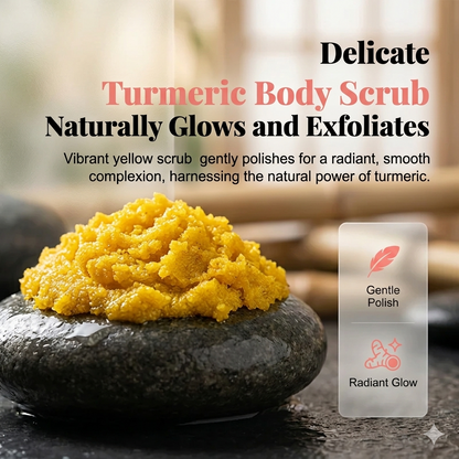 🔥OceAuraTM Enhanced Turmeric Body Glow Scrub🎁 - Natural Exfoliating & Skin Brightening for Dark Spots, Acne, and Smooth Skin-BP