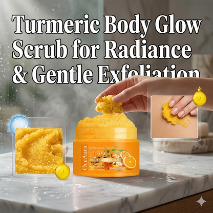 🔥OceAuraTM Enhanced Turmeric Body Glow Scrub🎁 - Natural Exfoliating & Skin Brightening for Dark Spots, Acne, and Smooth Skin-BP