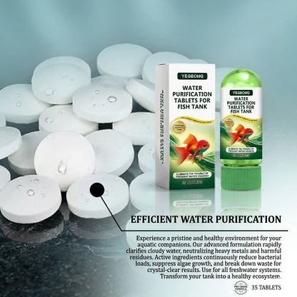 💧YEGBONG Water Purification Tablets - 🏆Rapid Clarity for Fish Tanks, Crystal Clear Water in Minutes💦-BP