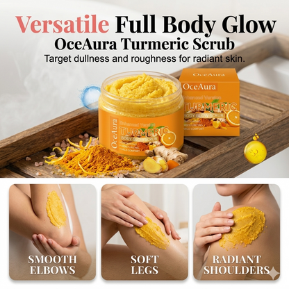 🔥OceAuraTM Enhanced Turmeric Body Glow Scrub🎁 - Natural Exfoliating & Skin Brightening for Dark Spots, Acne, and Smooth Skin-BP