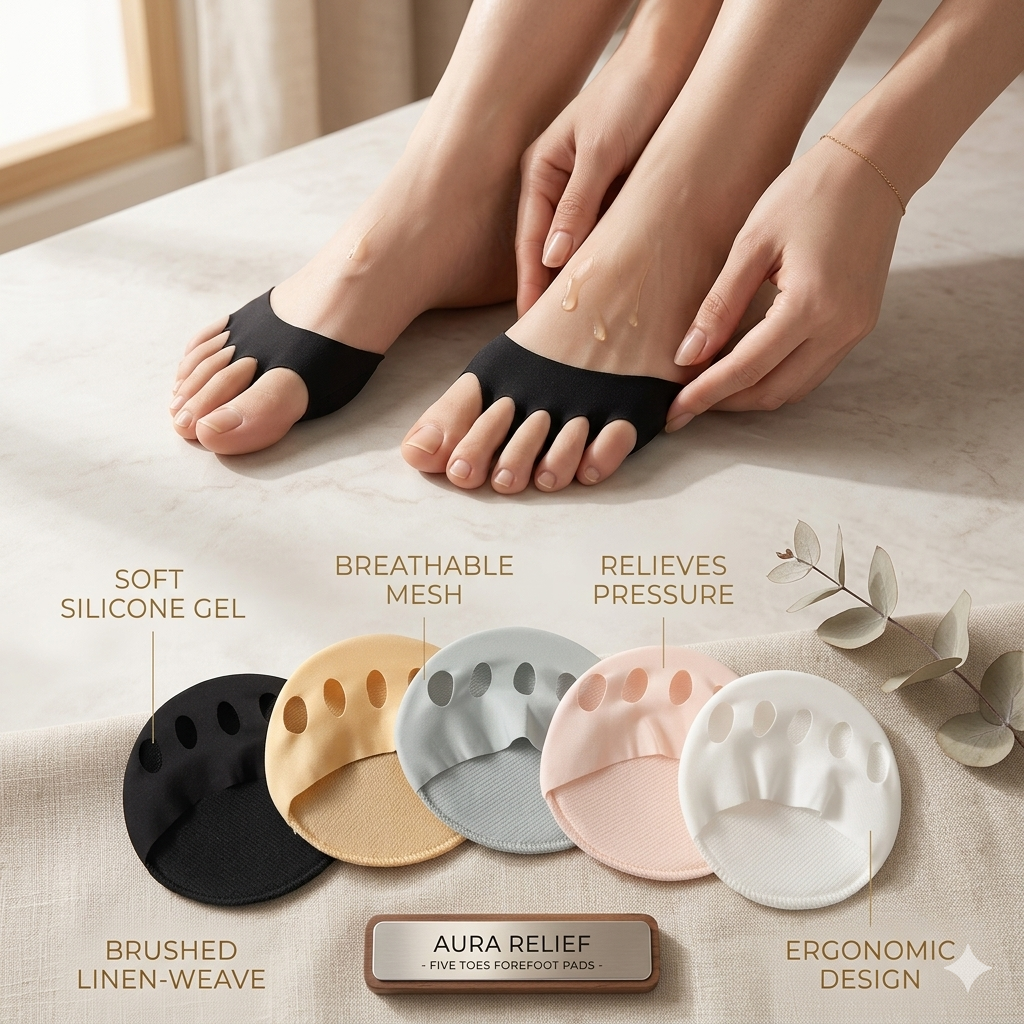 Invisible Five-Toe Forefoot Pads👣Soft, Anti-Slip Cushion for Effortless All-Day Comfort ✨-FO