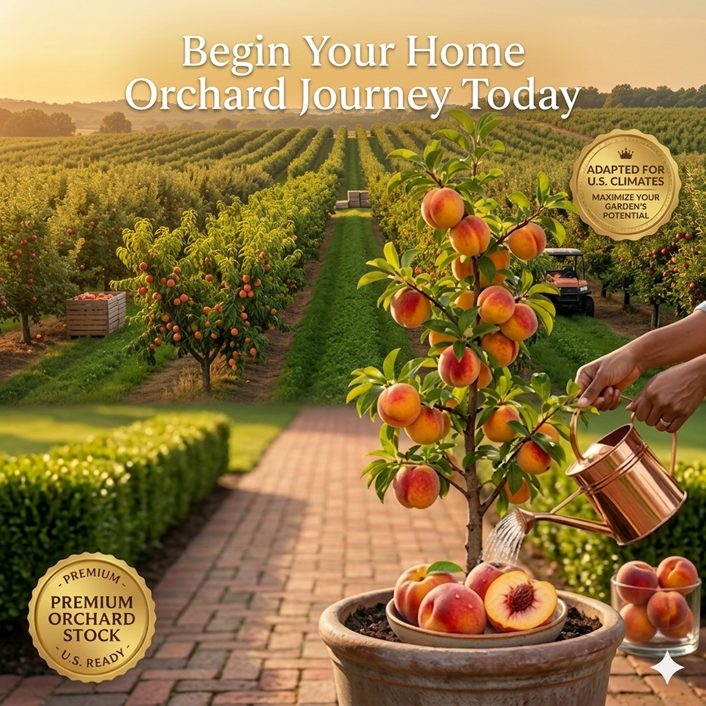 🍑 Peach Plant Kit | Sweet & Juicy Fruit for Your Home Orchard🏡-FO