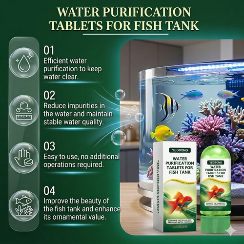 💧YEGBONG Water Purification Tablets - 🏆Rapid Clarity for Fish Tanks, Crystal Clear Water in Minutes💦-BP